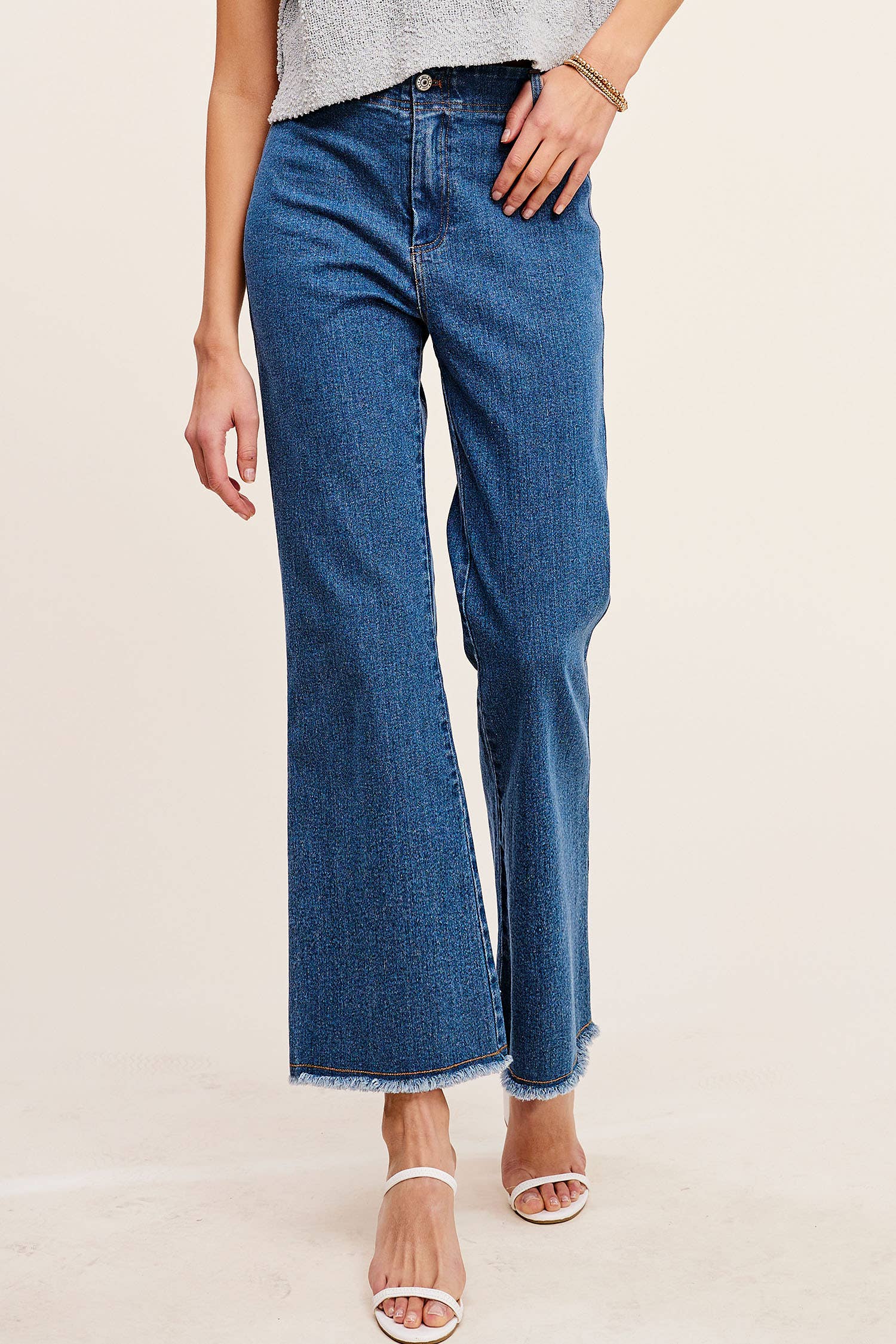 Soft Washed Stretchy High Waisted Flare Pants: Washed Black / XS