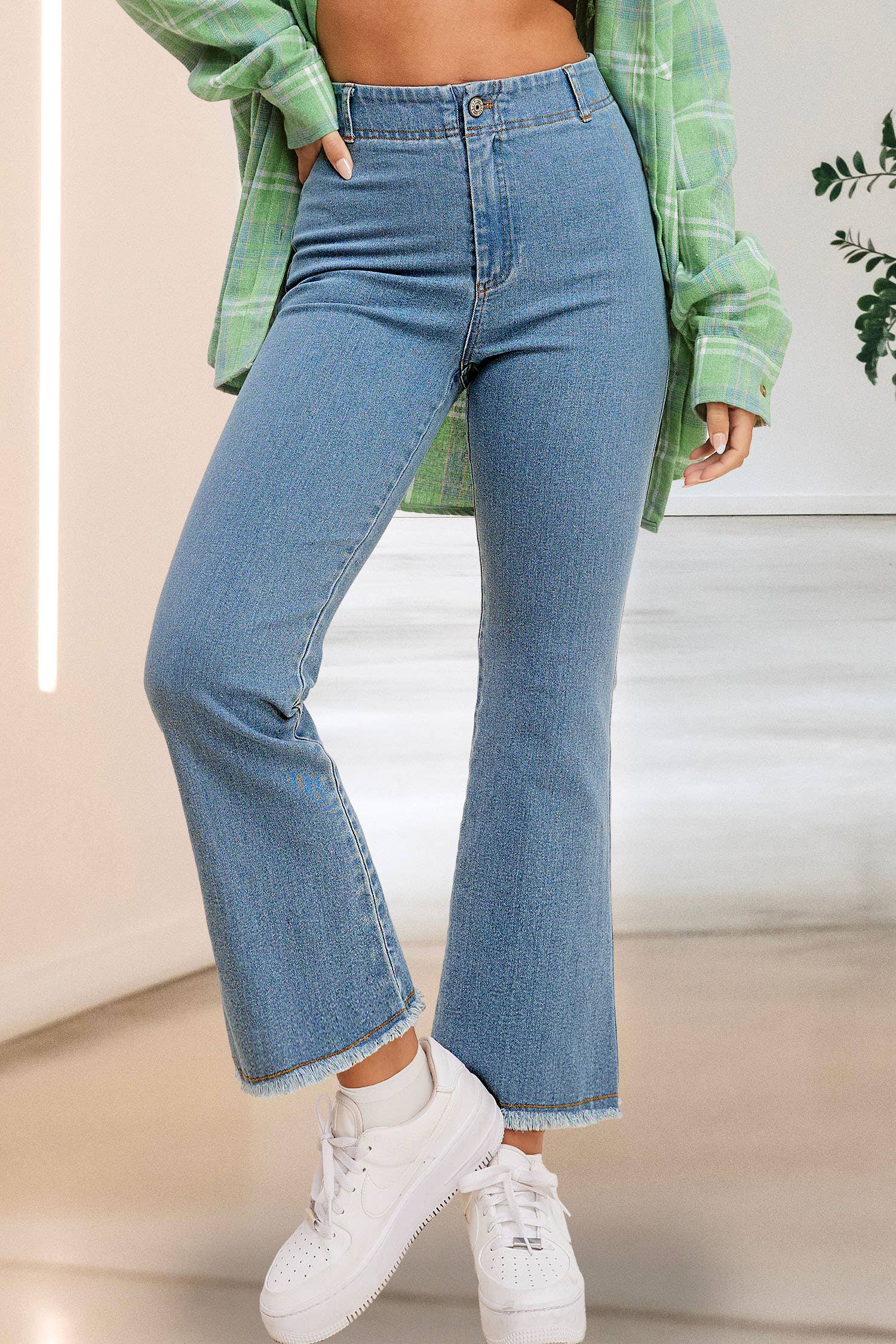 Soft Washed Stretchy High Waisted Flare Pants: Washed Black / XS