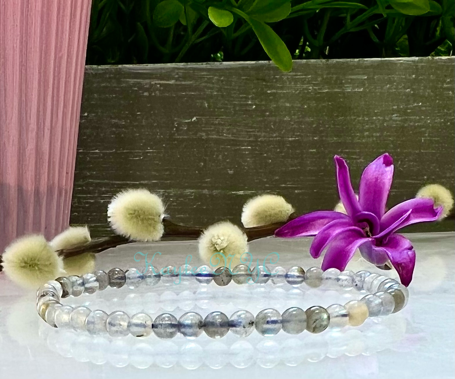 Natural Labradorite 4mm 7.5” Crystal Healing