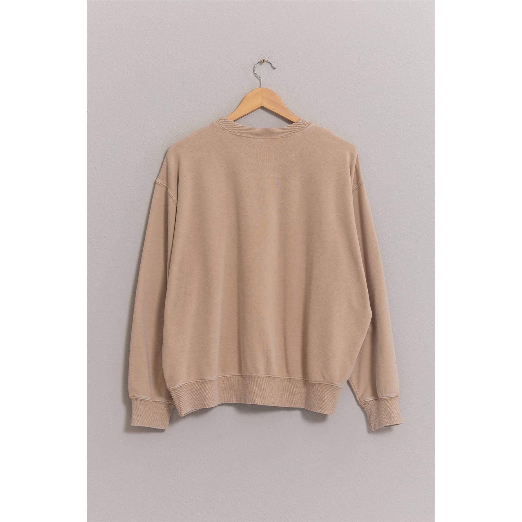Drop Shoulders Crew Neck Sweatshirt