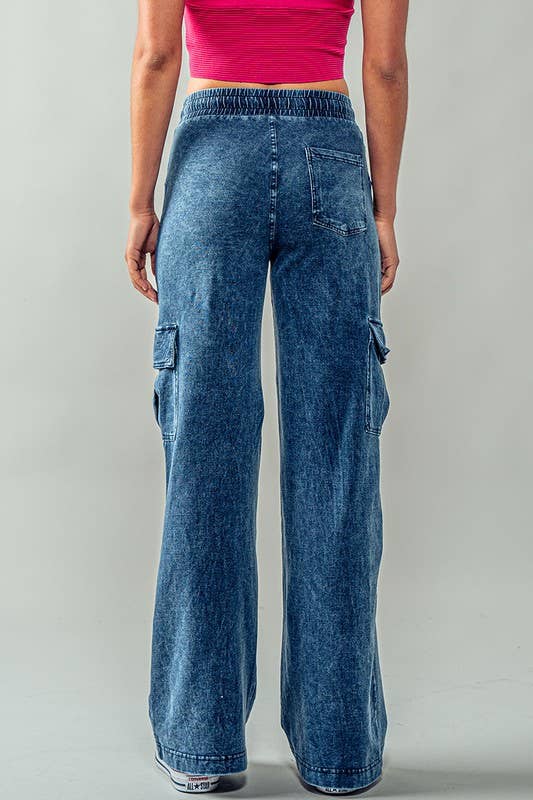 Courage Cargo Pants - Straight Leg Fit : DENIM / S-2/M-2/L-2