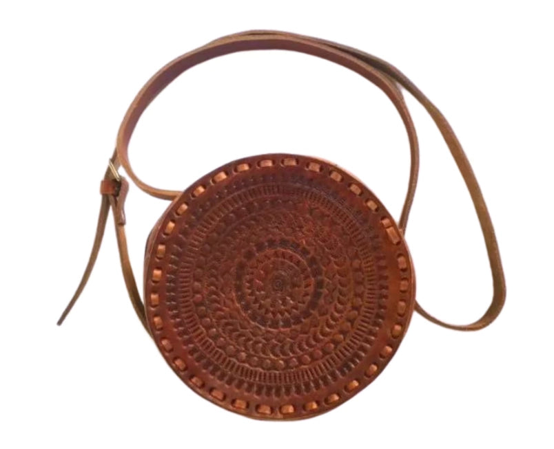 Aria Round Canteen Leather Purse