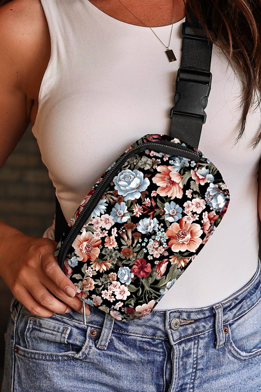 Floral belt bag