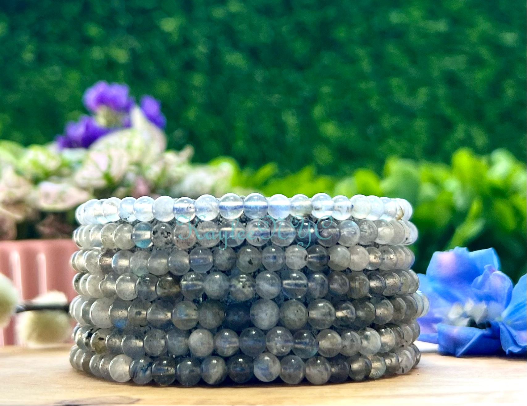 Natural Labradorite 4mm 7.5” Crystal Healing