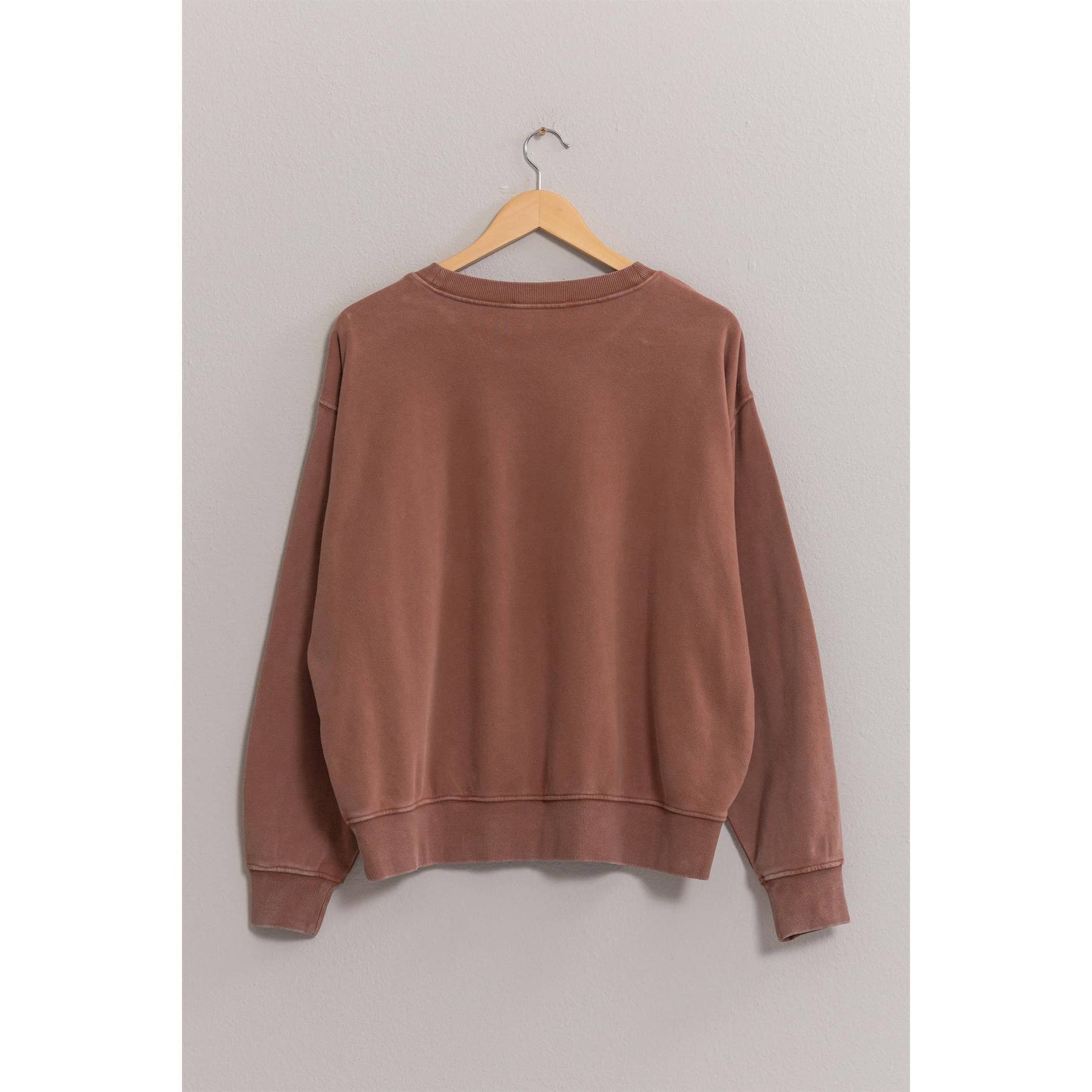 Drop Shoulders Crew Neck Sweatshirt