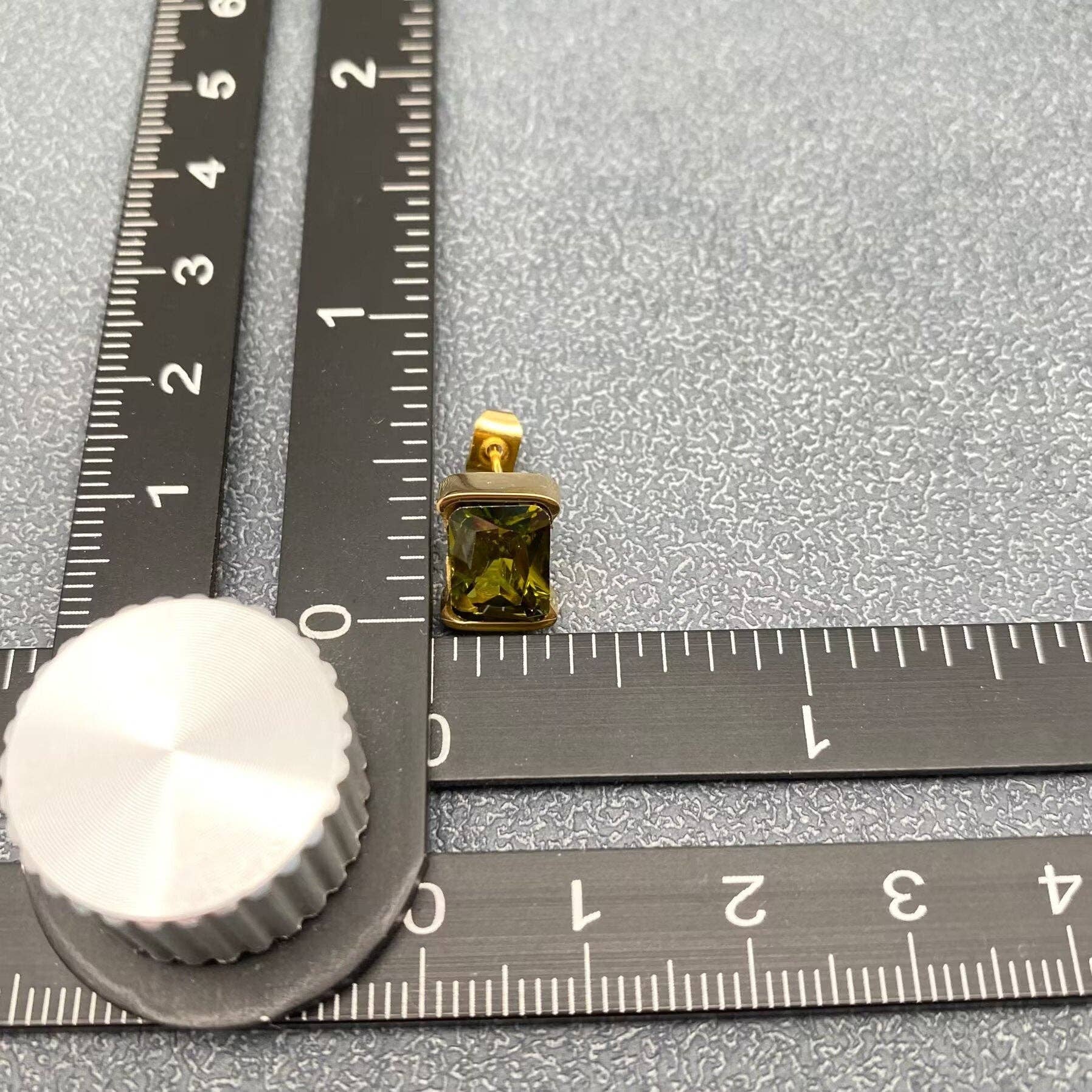 Sparkling Colored Zircon 18K Gold Plated SS Ear Studs - FGS