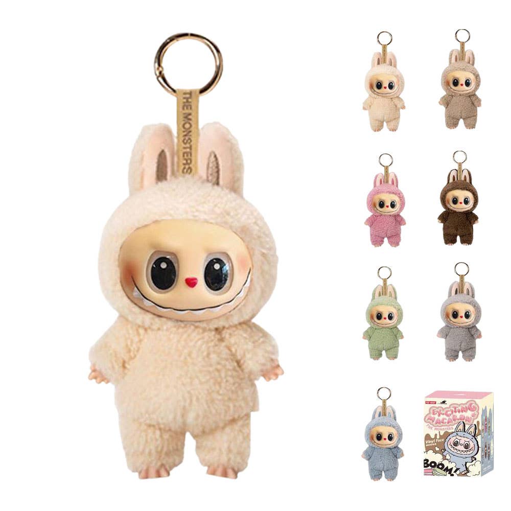 Labubu Inspired Monster Doll Keychain Exciting Macaron Blind Box
