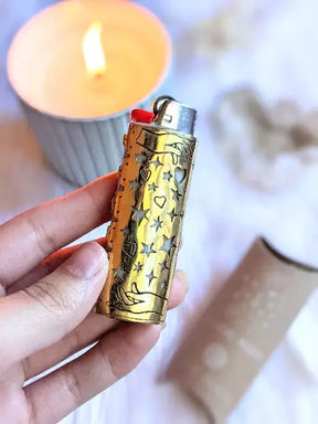 Brass Lighter  - Ritual Tool - Celestial Lighter Design
