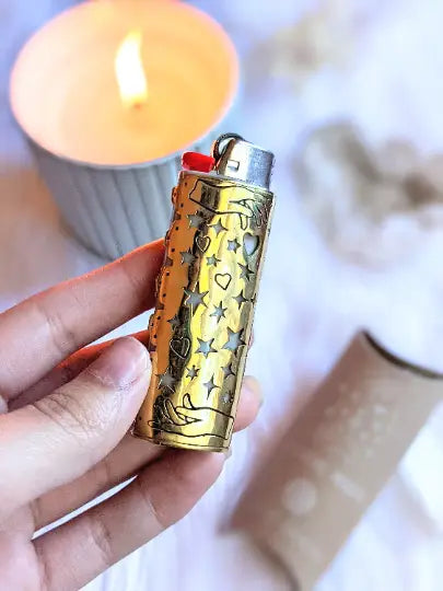 Brass Lighter - Ritual Tool - Celestial Lighter Design