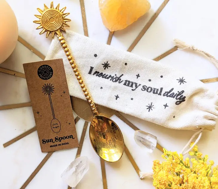 Golden Ray Sun Spoon - Brass Tea Spoon
