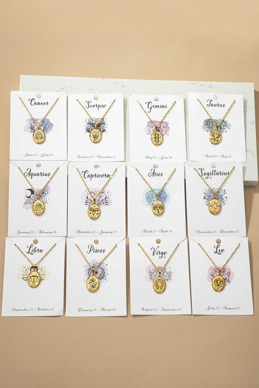 Zodiac Sign Pendant Necklaces