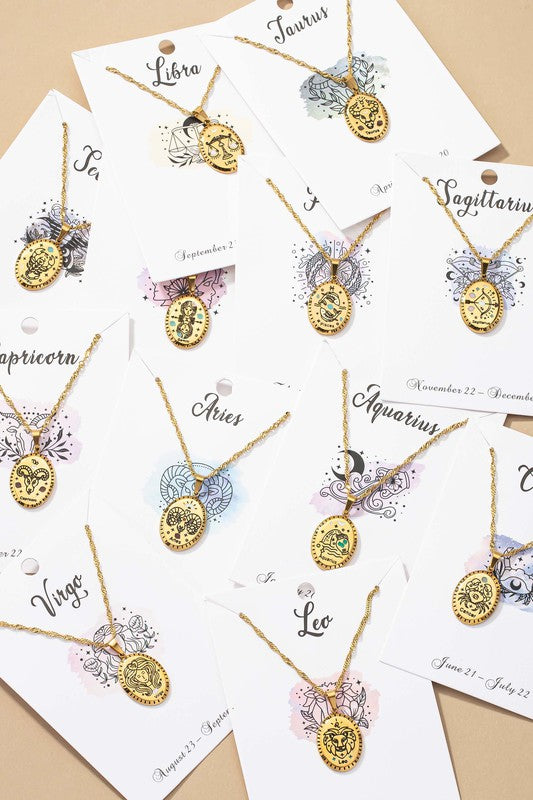 Zodiac Sign Pendant Necklaces