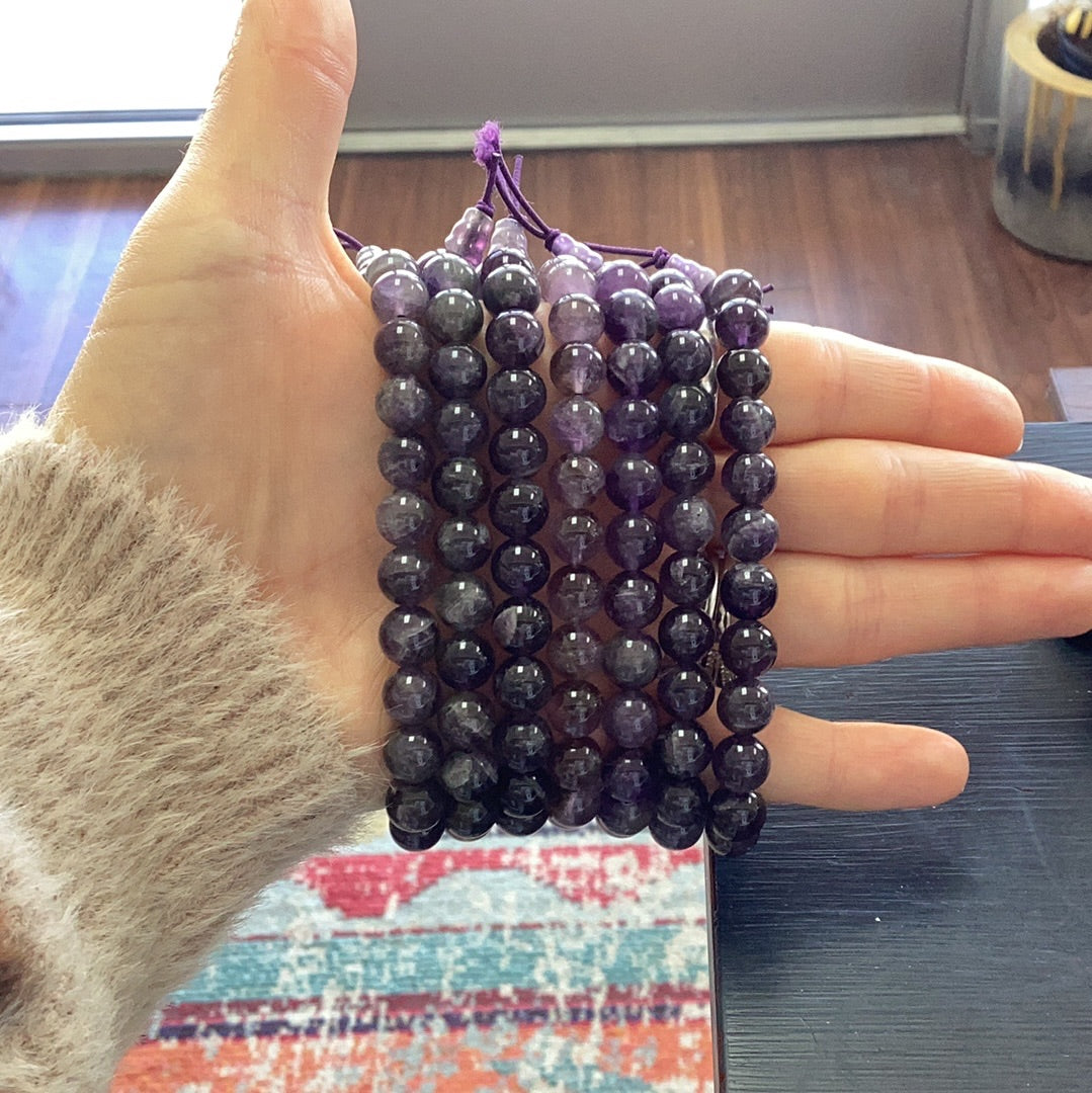 Amethyst Mala Bracelets on hand