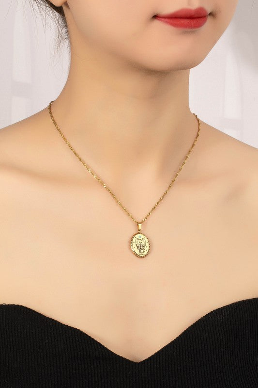 Zodiac Sign Pendant Necklace