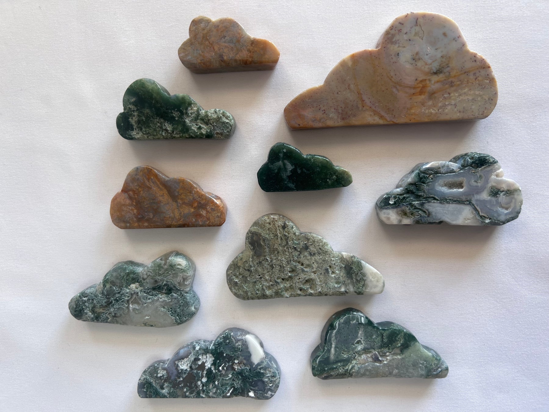Moss Agate Cloud Carving