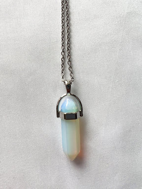 Opalite crystal pendulum necklace