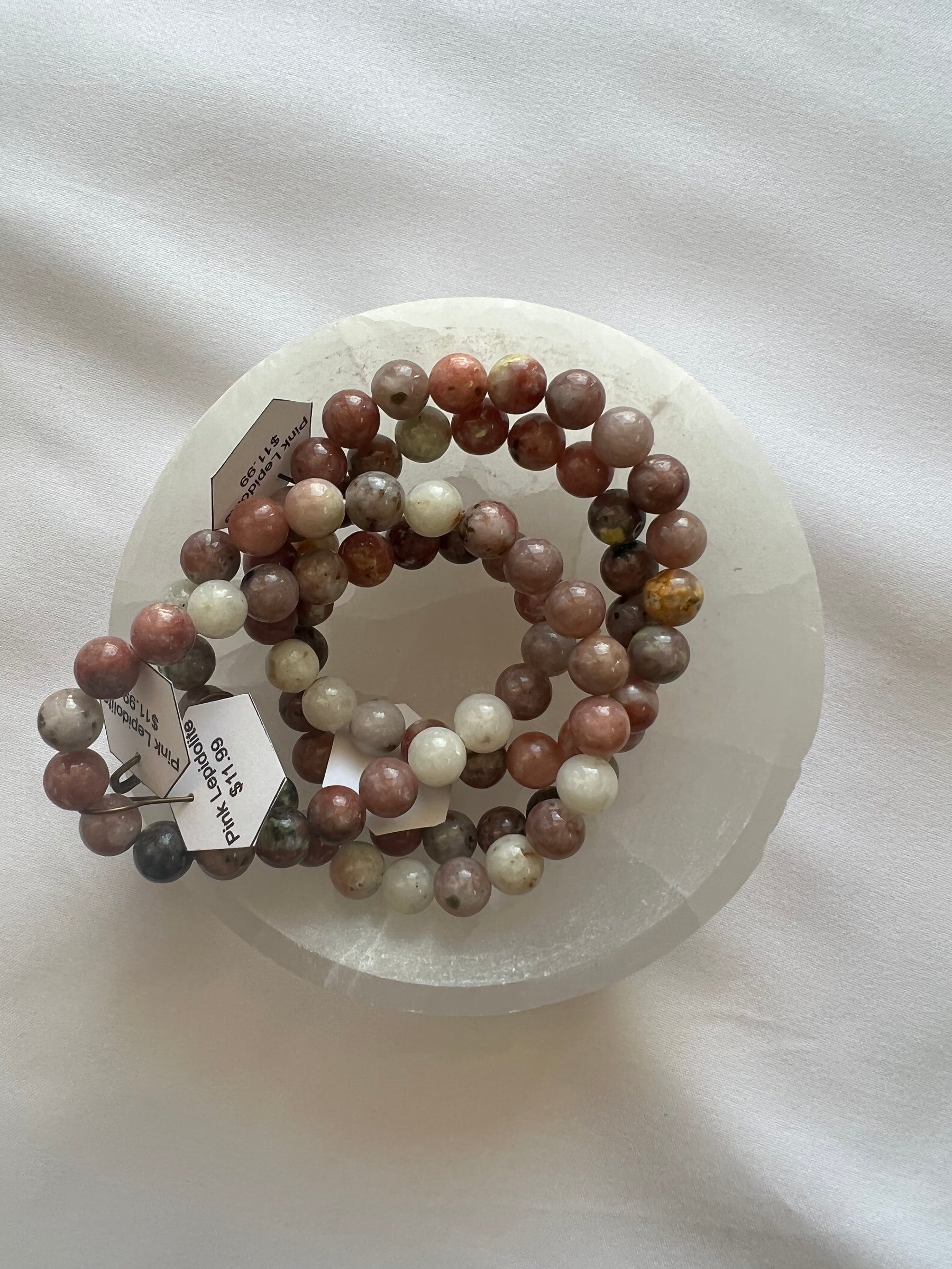 Pink Lepidolite Bracelets