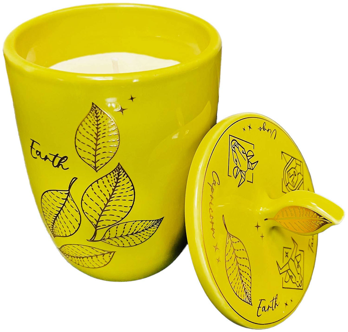 Four Elements Zodiac Candle - Earth (Yellow)