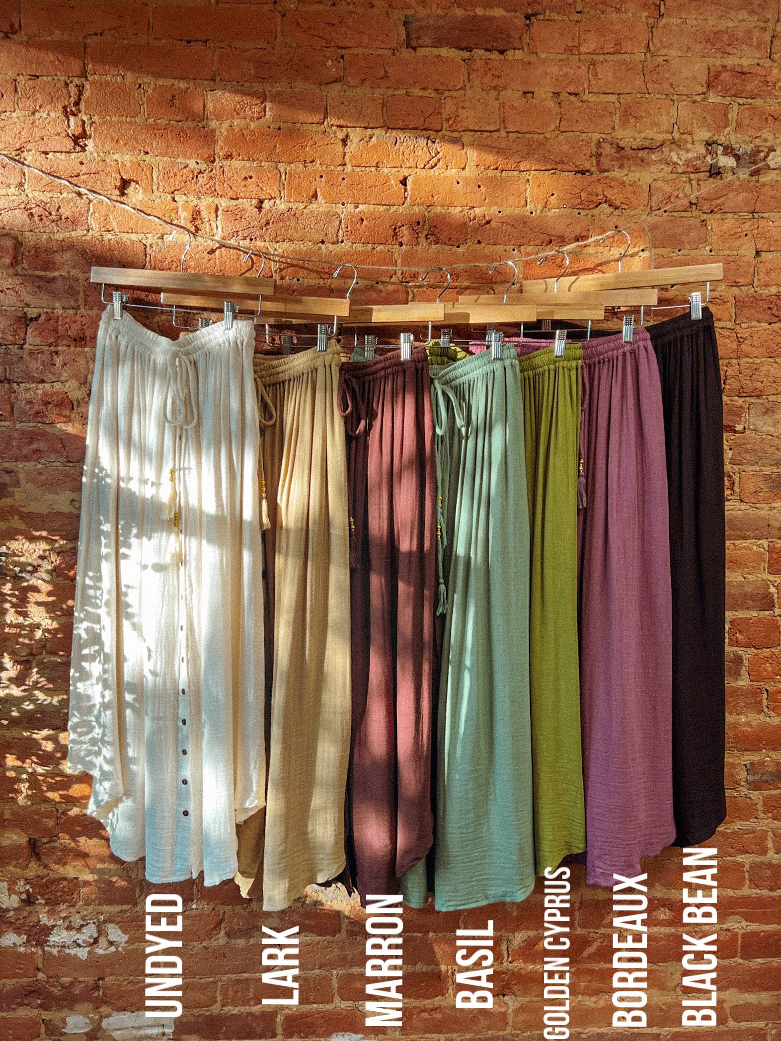Beachy Boho Bamboo Cotton Button Skirt, Bohemian Maxi Skirt