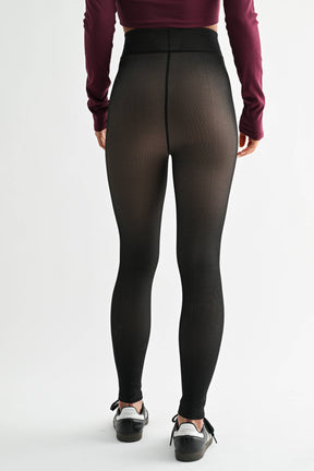 Fur Lined High-Waisted Tights