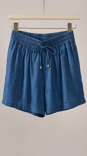 Everyday Chambray Drawstring Shorts