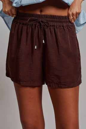 Everyday Chambray Drawstring Shorts