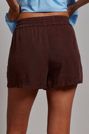 Everyday Chambray Drawstring Shorts