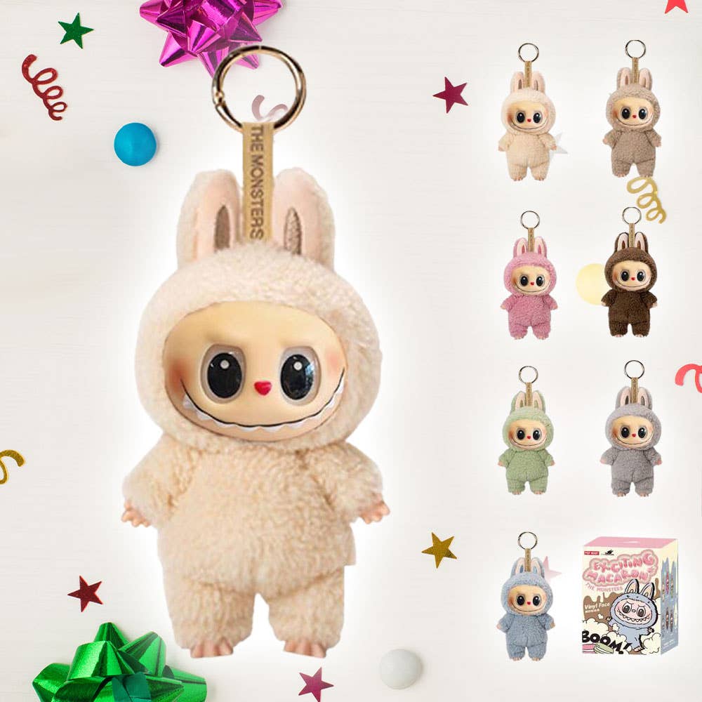 Labubu Inspired Monster Doll Keychain Exciting Macaron Blind Box
