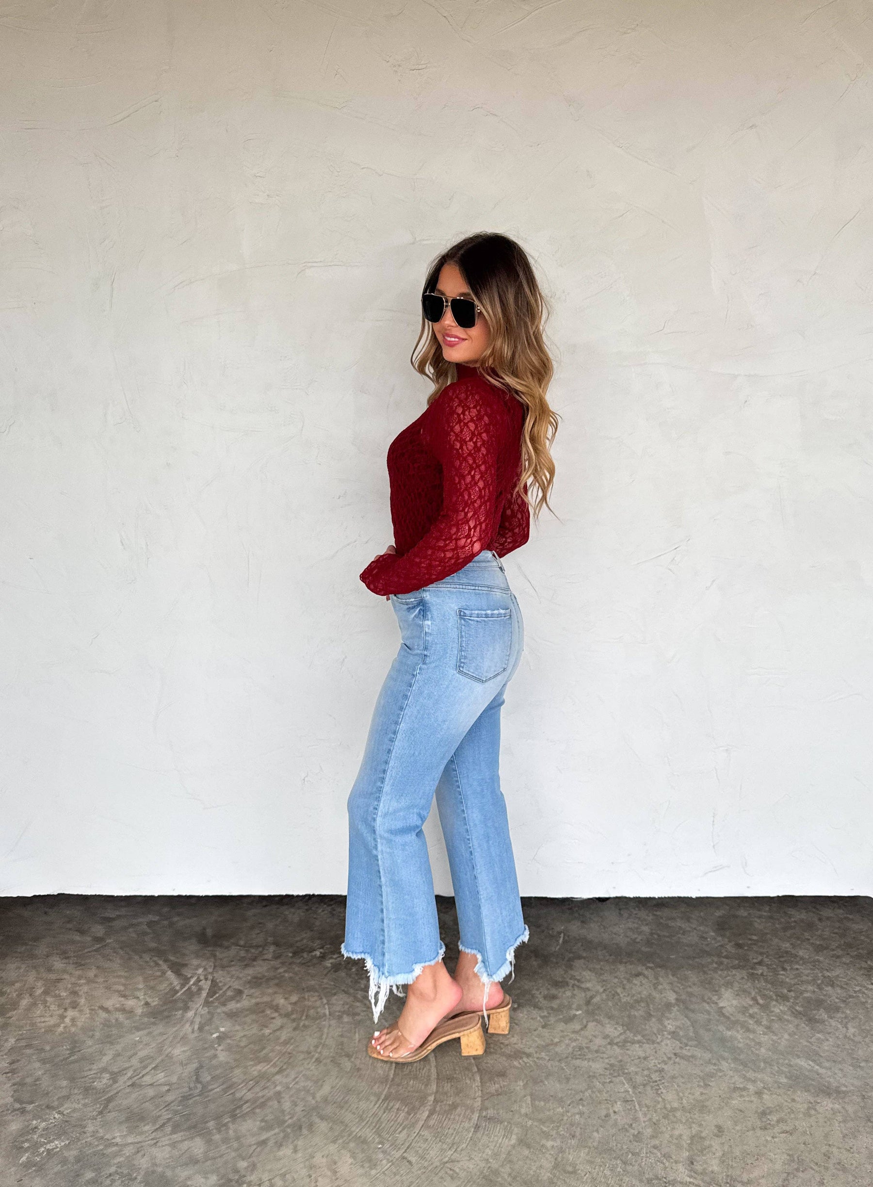 red mesh top
