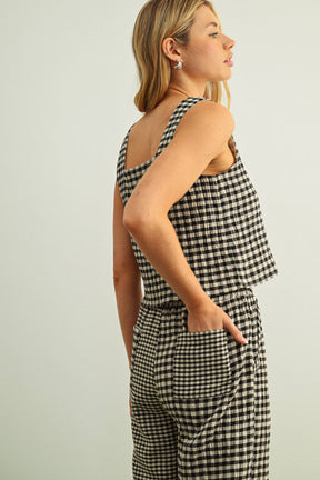 GINGHAM SET TOP AND BOTTOM
