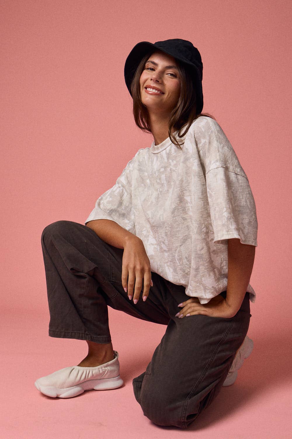 PT51002 - CAMO RIBBED LOOSE FIT SHIRT