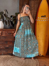 Boho Patchwork Summer Floral Dress, Cozy Beachy Lounge Dress