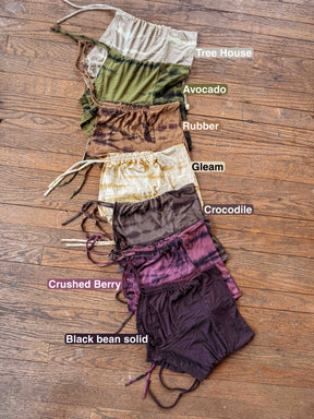 EcoVero Yoga Cinch Shorts, Tie Dye Organic Stretch Shorties