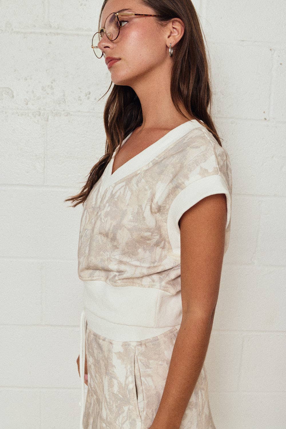 CAMO S/L TOP SKIRT SET