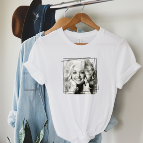 Dolly Portrait Graphic Tee: White / Medium