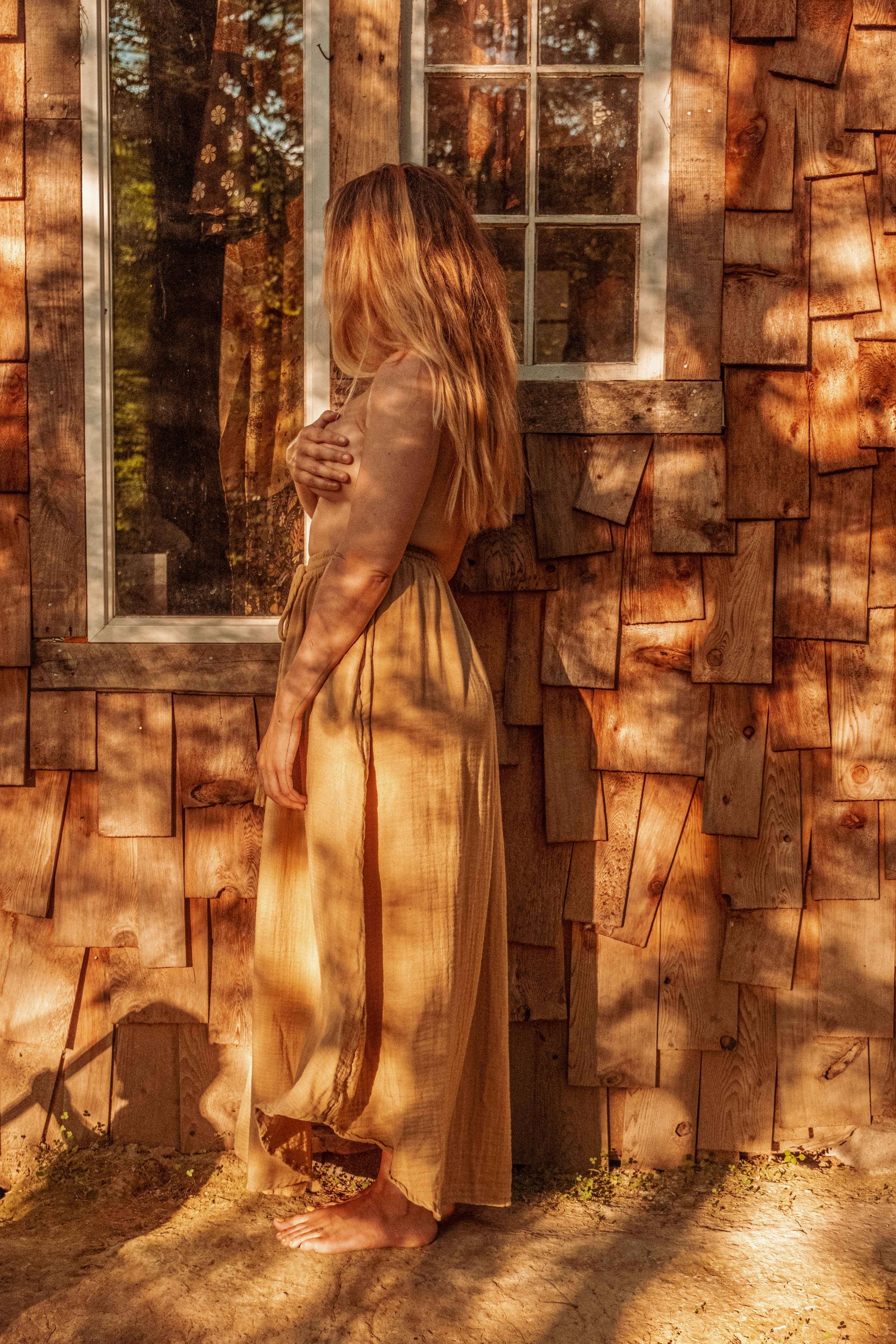 Beachy Boho Bamboo Cotton Button Skirt, Bohemian Maxi Skirt