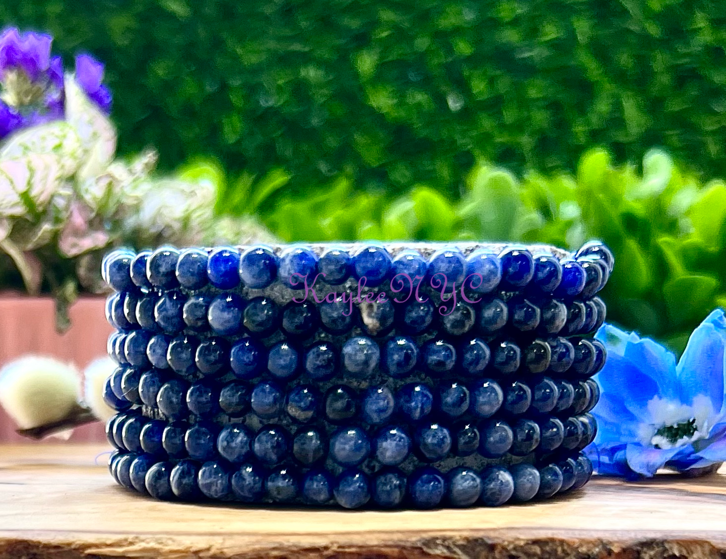 Natural Sodalite 4mm 7.5” Crystal Healing