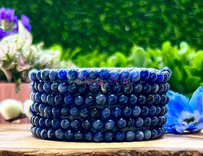 Natural Sodalite 4mm 7.5” Crystal Healing