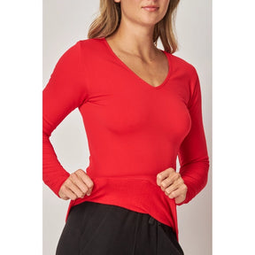 Fleece V neck top