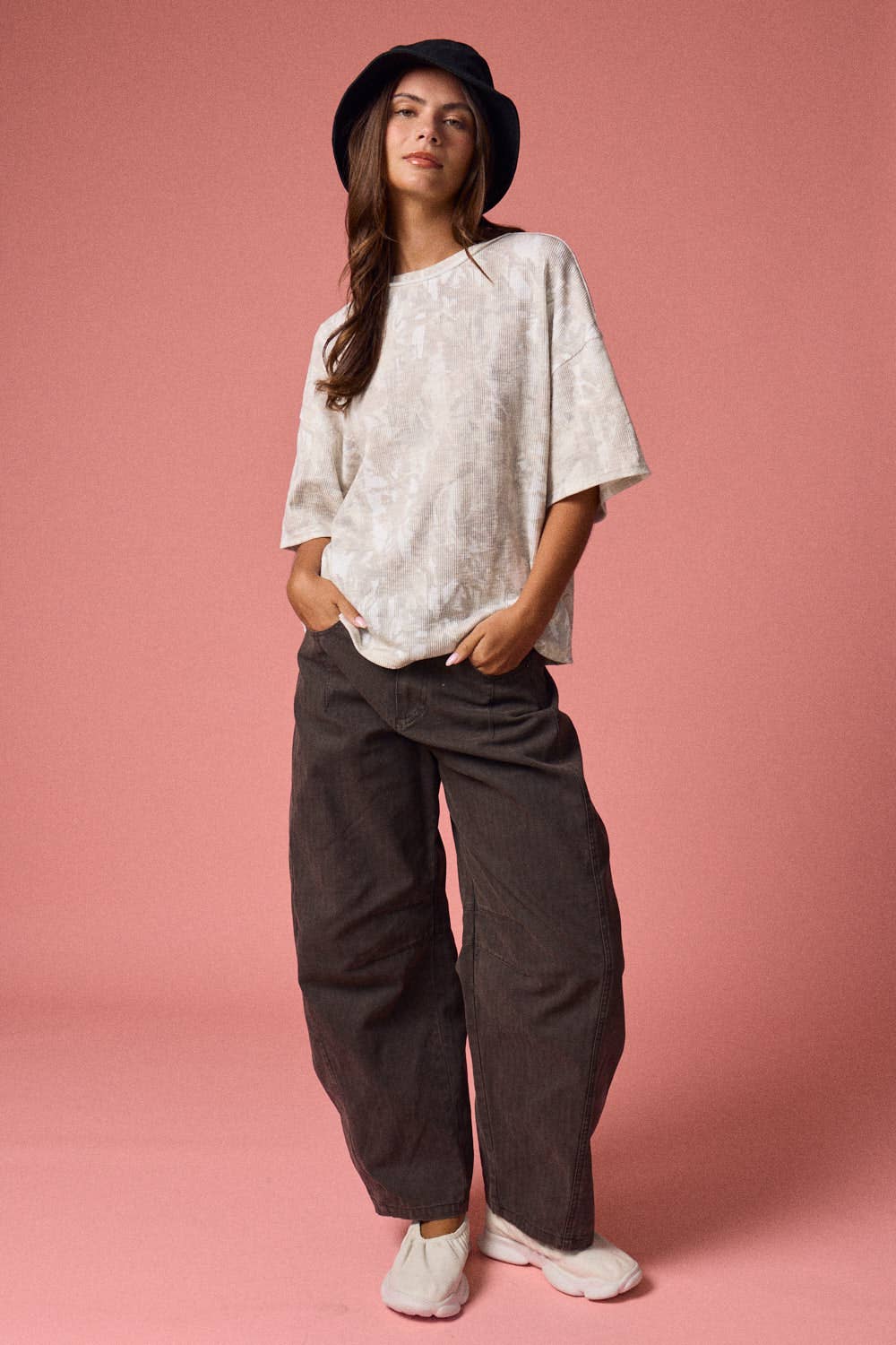 PT51002 - CAMO RIBBED LOOSE FIT SHIRT