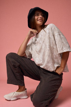 PT51002 - CAMO RIBBED LOOSE FIT SHIRT