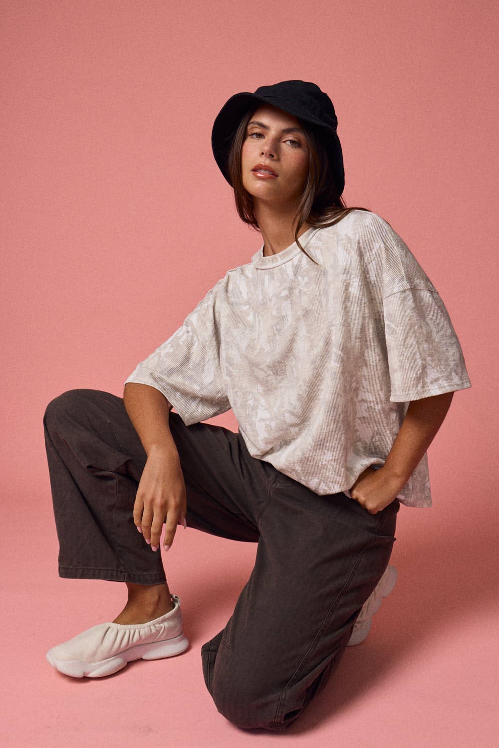 PT51002 - CAMO RIBBED LOOSE FIT SHIRT