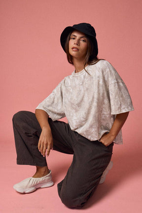 PT51002 - CAMO RIBBED LOOSE FIT SHIRT