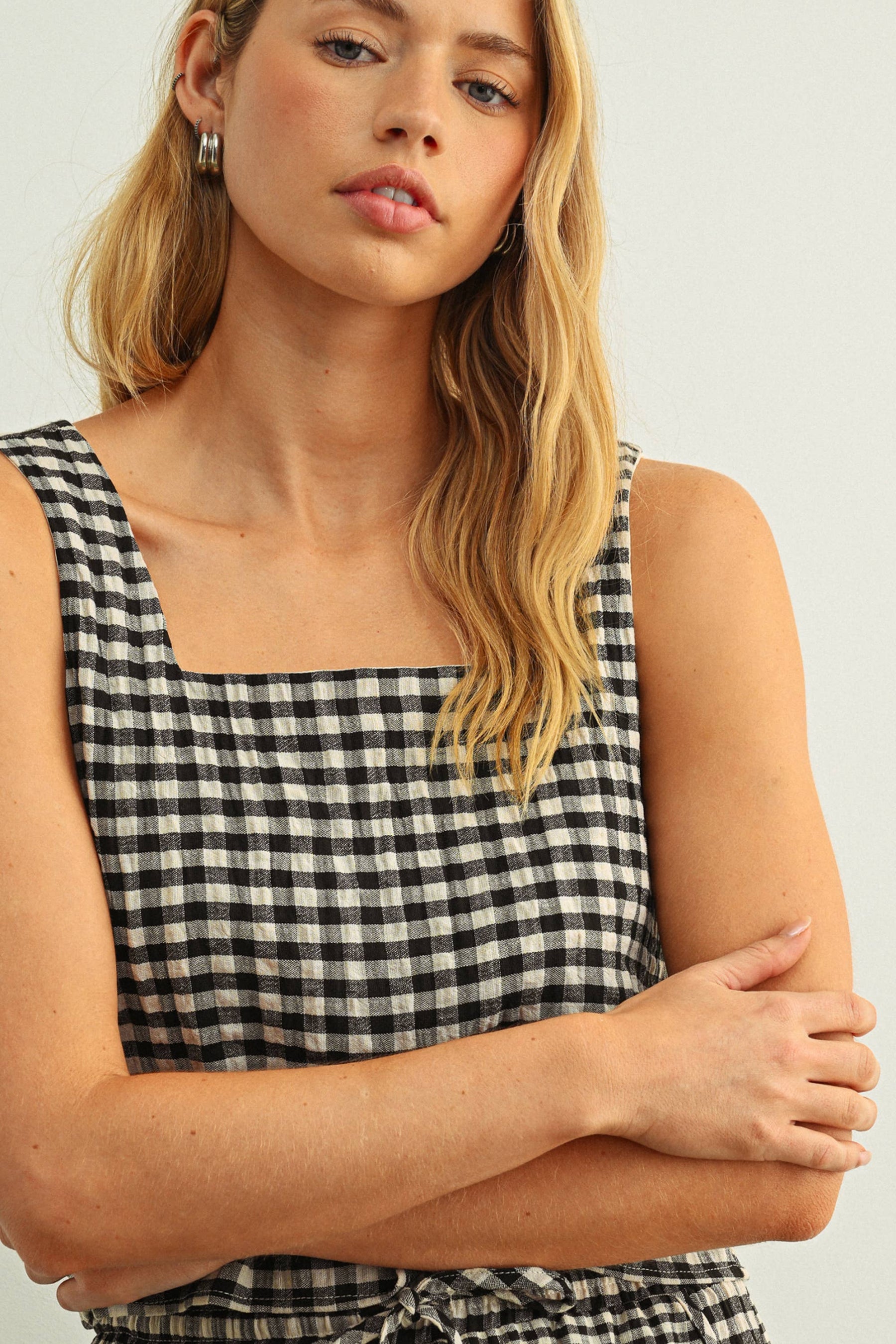 GINGHAM SET TOP AND BOTTOM