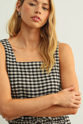 GINGHAM SET TOP AND BOTTOM
