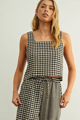 GINGHAM SET TOP AND BOTTOM