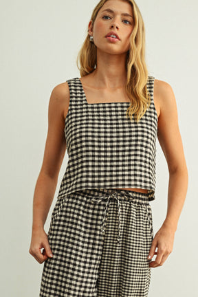 GINGHAM SET TOP AND BOTTOM