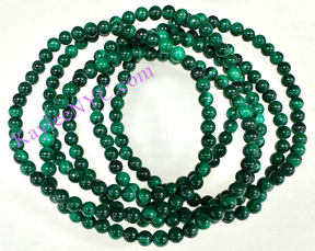 Natural Malachite 4mm 7.5” Crystal Bracelet