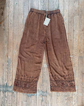 Cozy Bohemian Embroidered Pants