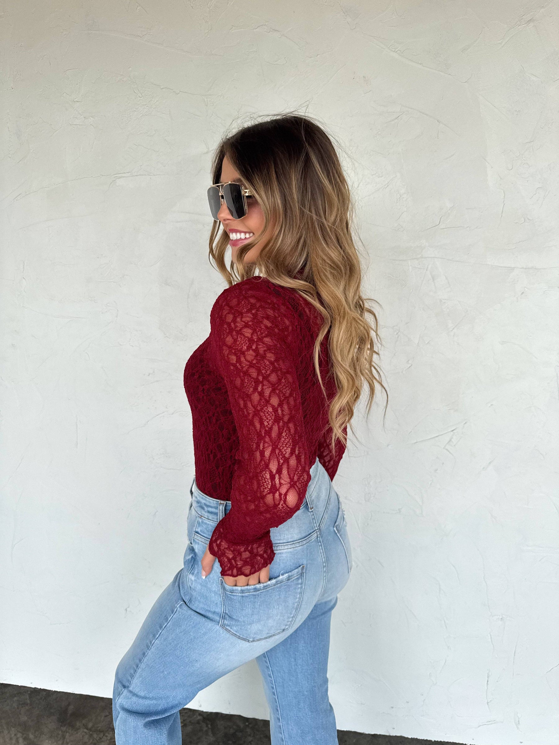 red mesh top